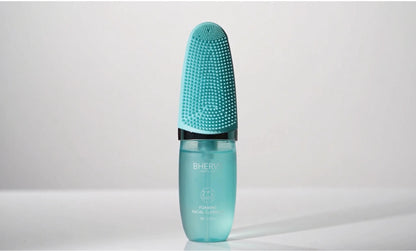 BHERVS Hydrating Foaming Facial Cleanser / Deep Clean & Moisture Mousse with Silicone Massager Brush